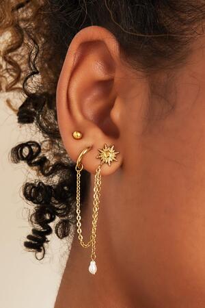 Boucles d'oreilles en acier inoxydable Argenté h5 Image4